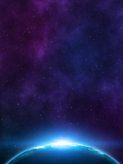 Fototapeta premium Space background. 3D rendering