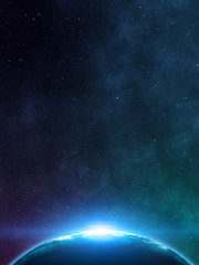 Space background. 3D rendering