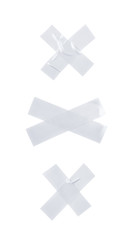 Obraz premium Cross made of insulating tape isolated