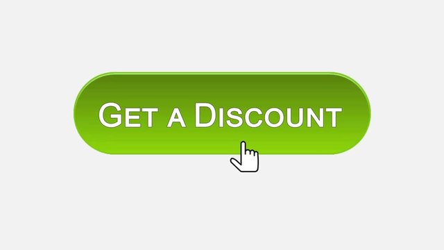 Get a discount web interface button clicked with mouse, different color choice