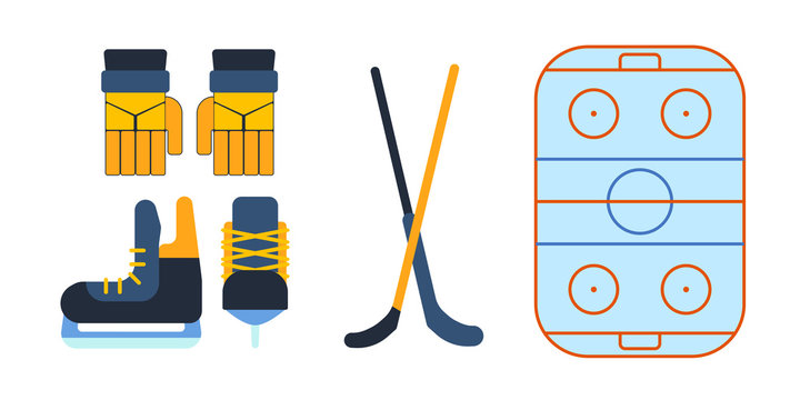Hockey skates vector illustration ice boots pair.