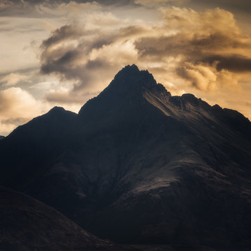 Mountain With Looming Cloud