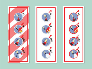 Fire Extinguisher Easy Using Guide Label