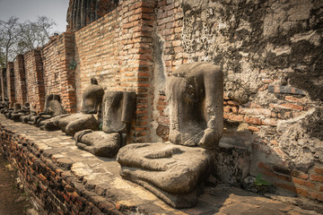 Buddha   decay  , THAILAND Ruins and Antiques at the Ayutthaya Historical Park