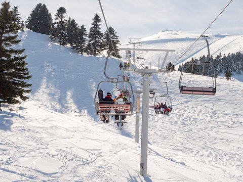 Ski lift in Kalavrita ski center