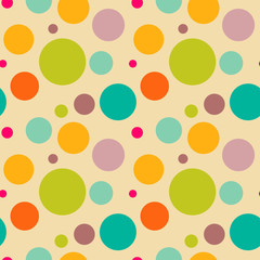 Seamless retro texture with circles