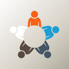  People Group Teamwork Logo. Vector graphic design illustration
