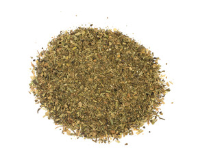 Heap of Dried Basil Flakes Isolated