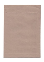 brown envelope paper on white background