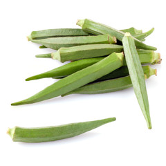 Okra Pods Isolated