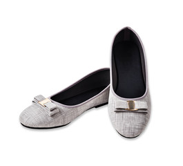 Beautiful gray fashion women shoes.