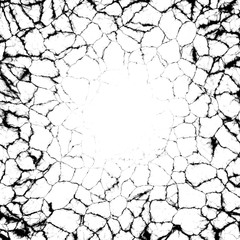Cracks  grunge background in white background