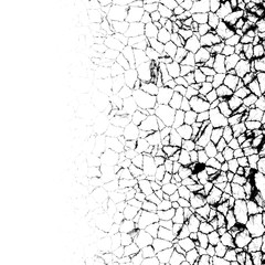 Cracks  grunge background in white background