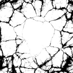 Obraz premium Cracks grunge background in white background