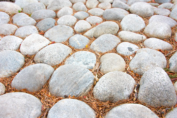 Round Stones Background with Perspective
