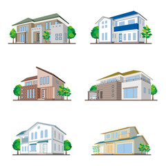 様々な建物 立体図 Wall Mural Apartment Apartment Wallpaper Murals Keko Ka