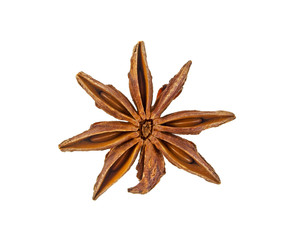 Anise star isolated on a white background