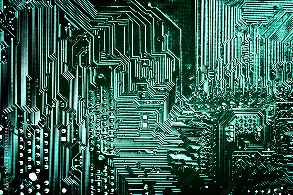 Poster circuit board. electronic computer hardware technology. motherboard digital chip. tech science backg