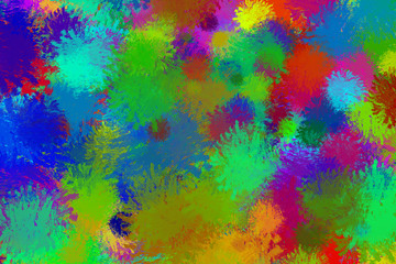 Colorful paint splashes frame filling background element