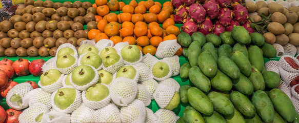 Fruits on display