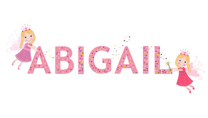 Abigail female name with cute fairy tale