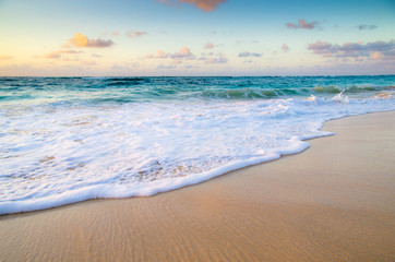 sunset above the sea