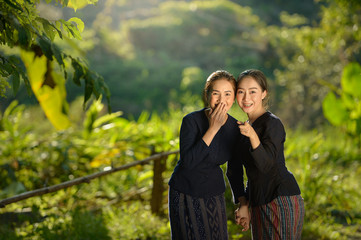 Beautiful Thailand woman working is happy,thailand,thailand woman,Thailand culture,thailand buautiful farmer