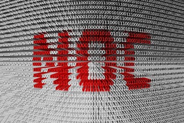 noc in the form of binary code, 3D illustration © profit_image