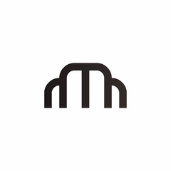 m letter build logo vector