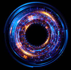 Orb neon rays. luminous hole. Spiral cover. 
Black neural HUD. Halo around. Power isolated. Sparks particle.
Space tunnel. Glossy face. LED color ellipse. Glint gold glitter. Glow clock