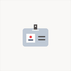 business card icon flat design