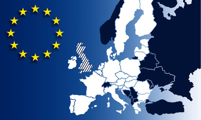 EU Europäische Union - Karte EU-Länder - Europa, Eurasien - Brexit © Gabriele