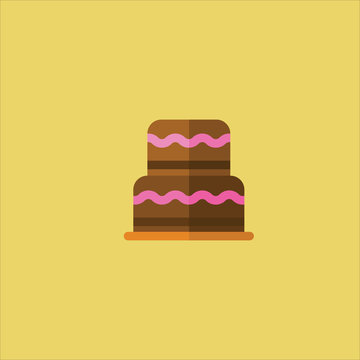 cake icon flat design