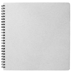 Isolated grey notebook with ring binder