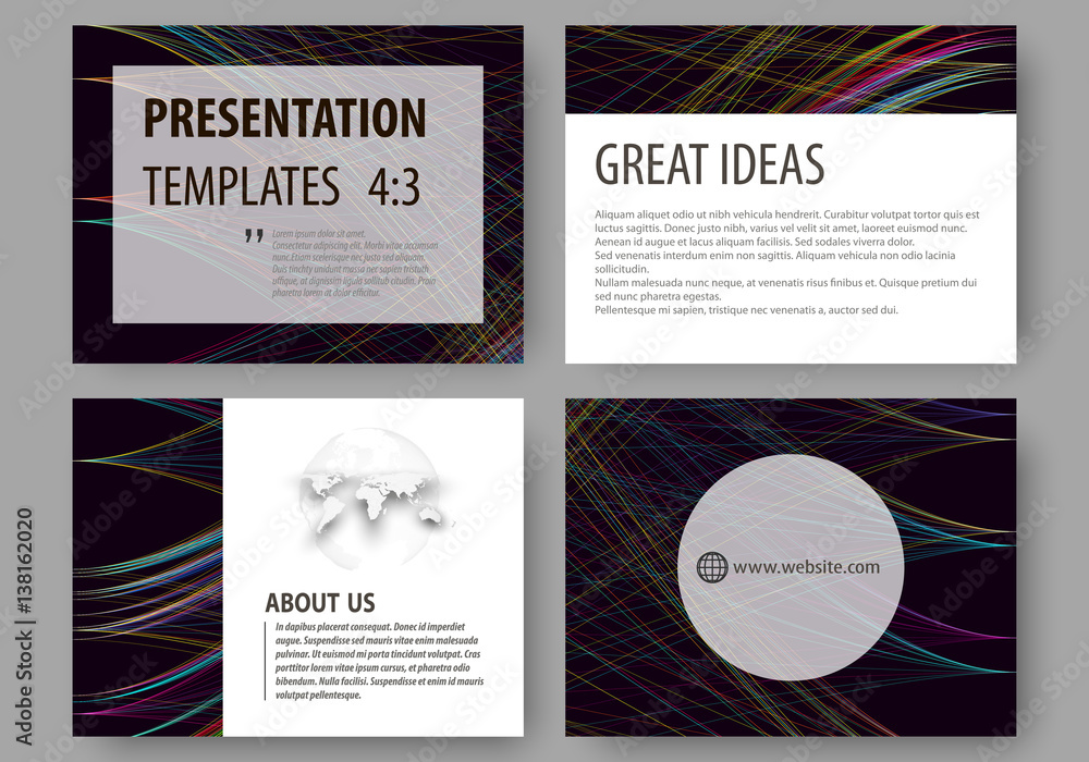Poster set of business templates for presentation slides. easy editable layouts, vector illustration. abstr