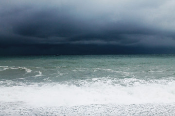 Seascape. it's a nasty day. Black Sea. Storm. Screensaver on your desktop.