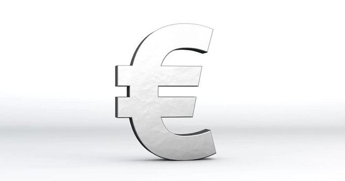 Euro Symbol dreht sich - Schleife, Loop