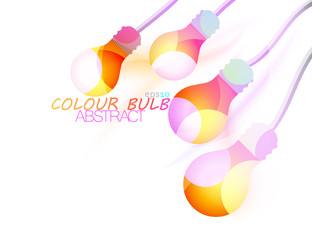 Colour bulb vector concepts idea on a white background
