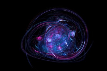 3D rendering abstract fractal light background