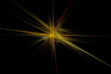 3D rendering abstract fractal light background