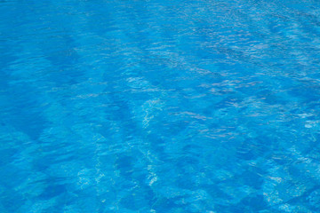 Blue ripped water in swimming pool