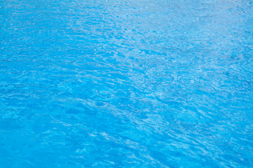 Blue ripped water in swimming pool