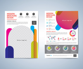 Business brochure, leaflet, flyer, annual report, cover design template. vector background. layout A4 size.