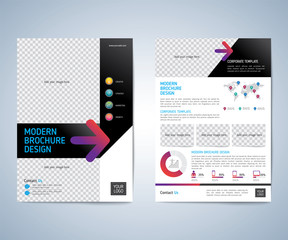 Business brochure, leaflet, flyer, annual report, cover design template. vector background. layout A4 size.