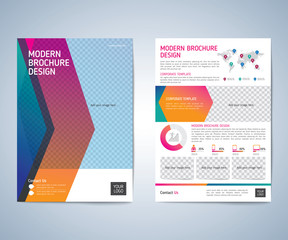 Business brochure, leaflet, flyer, annual report, cover design template. vector background. layout A4 size.