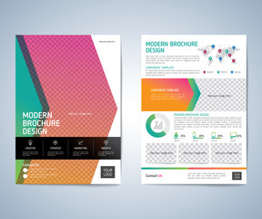 Business brochure, leaflet, flyer, annual report, cover design template. vector background. layout A4 size.