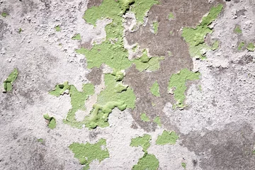 Papier Peint photo autocollant Vieux mur texturé sale Old cracked wall background,the green paint texture is chipping.