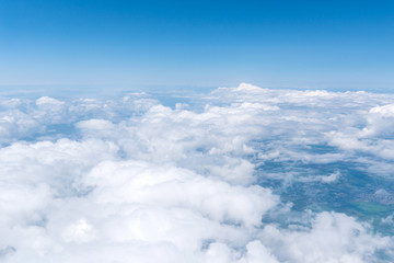 Skyscape viewed from airplane