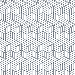 Seamless op art pattern. 3D illusion.