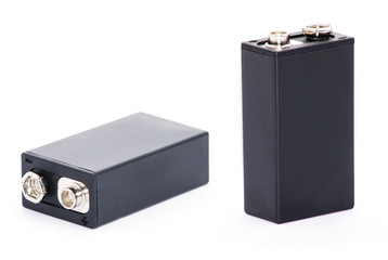 9V batteries isolated on white background